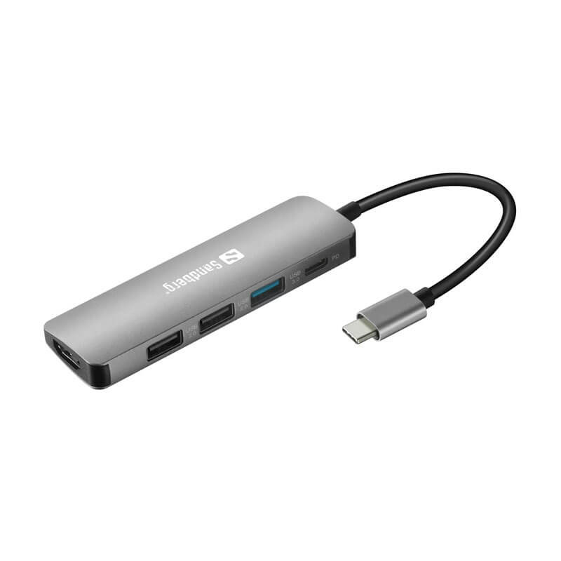 Docking Station mini Sandberg USB-C (5en1)