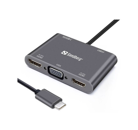 Docking mini Sandberg USB-C (5en1)