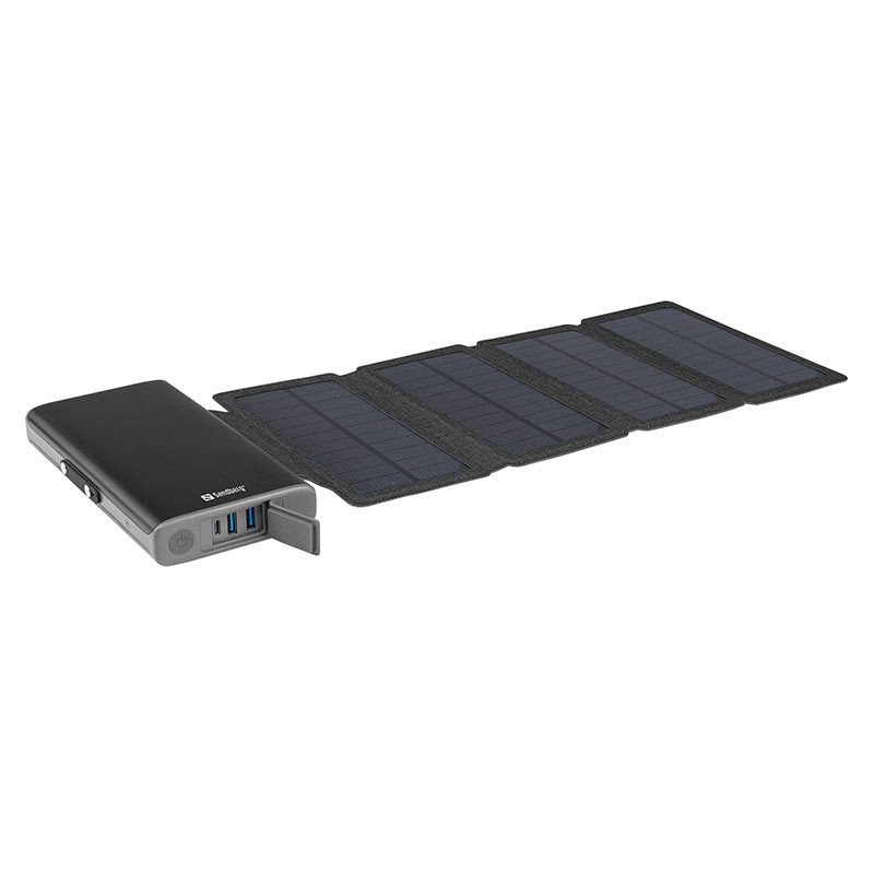 Powerbank solaire à 4 panneaux Sandberg - 25000 mAh