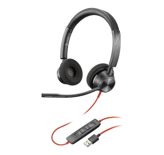 Micro-Casque USB-A HP Poly Blackwire 3320 certifié Microsoft Teams