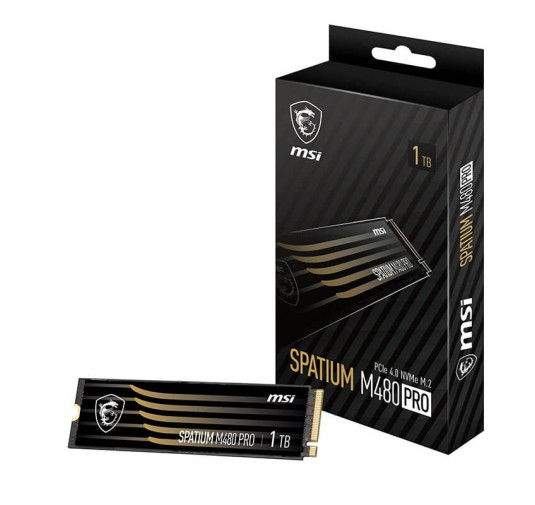 Disque dur interne SSD MSI Spatium M480 Pro PCIe 4.0 NVMe M.2 - 1To