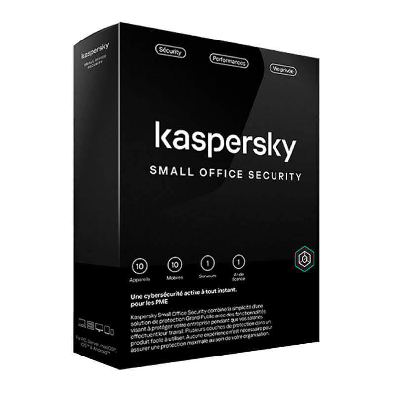 Antivirus Kaspersky Small Office Security 10 postes - 10 mobiles - 1 serveurs - 1an Antivirus Kaspersky Small Office Security 10 postes - 10 mobiles - 1 serveurs - 1an