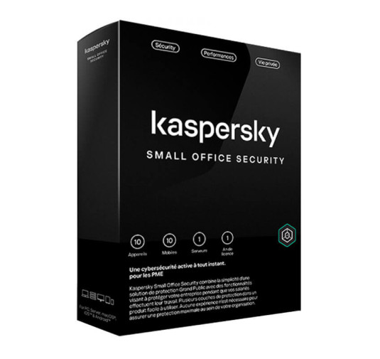 Antivirus Kaspersky Small Office Security 10 postes - 10 mobiles - 1 serveurs - 1an