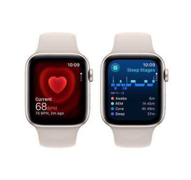 Apple Watch SE GPS 44mm - Aluminium - Starlight Sport Band M - L