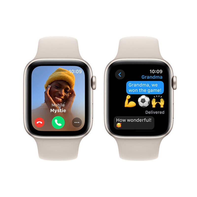 Apple Watch SE GPS 44mm - Aluminium - Starlight Sport Band M - L