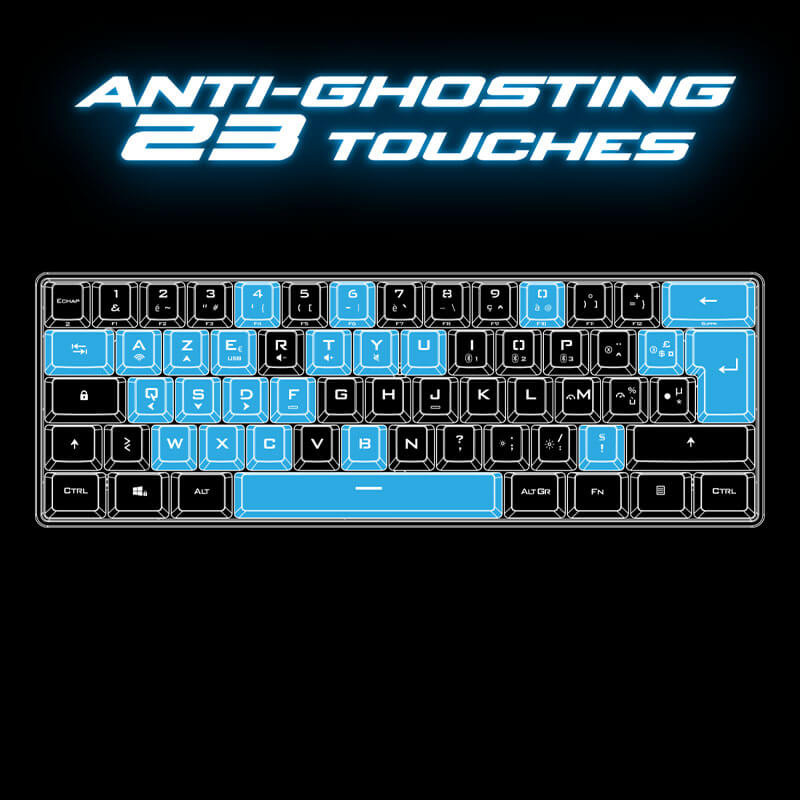 Clavier Gamer SOG - Semi Mécanique sans fil ELITE-K50, RGB