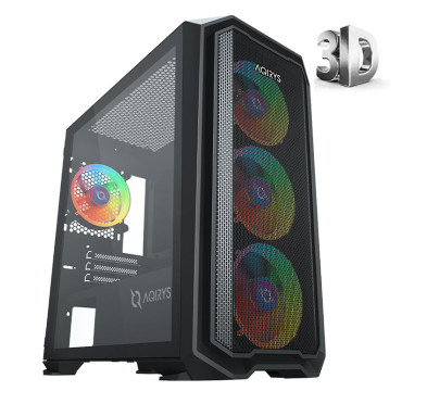 Pc Modélisation 3D Recommended Performance, Ryzen7, RTX 4060Ti, 32Go, 1To HDD + 512Go SSD