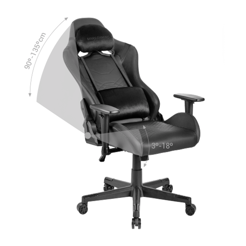 Chaise Gaming MARS GAMING MGC-PRO BY - Black & Yellow