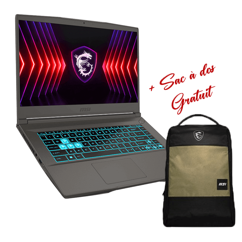 Pc Portable Gamer - MSI THIN 15 B13UCX-2607XFR, I5, 8Go, RTX 2050, 15.6" FHD
