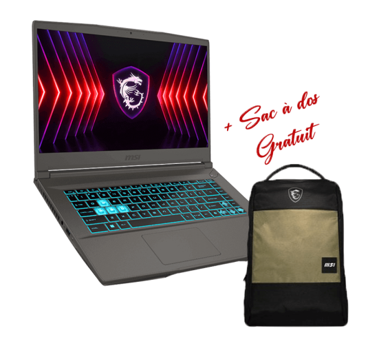 Pc Portable Gamer - MSI THIN 15 B13UCX-2607XFR, I5, 8Go, RTX 2050, 15.6" FHD
