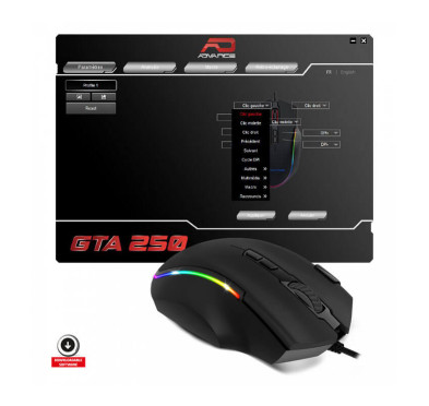 Souris Gamer Advance GTA 250 - 8 Boutons (4800 dpi)