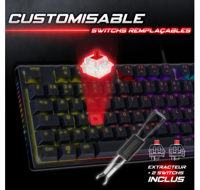Clavier mécanique spirit of gamer XPERT-K250 - Noir