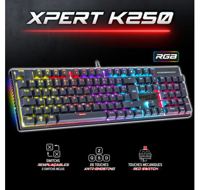 Clavier mécanique spirit of gamer XPERT-K250 - Noir