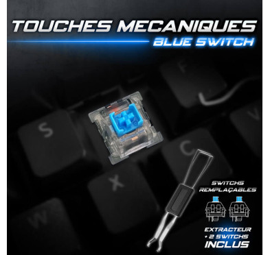 Clavier mécanique spirit of gamer XPERT-K150, 100% anti-ghosting