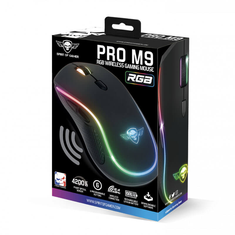 Souris Gamer sans fil Spirit of Gamer PRO-M9 - 4200 dpi
