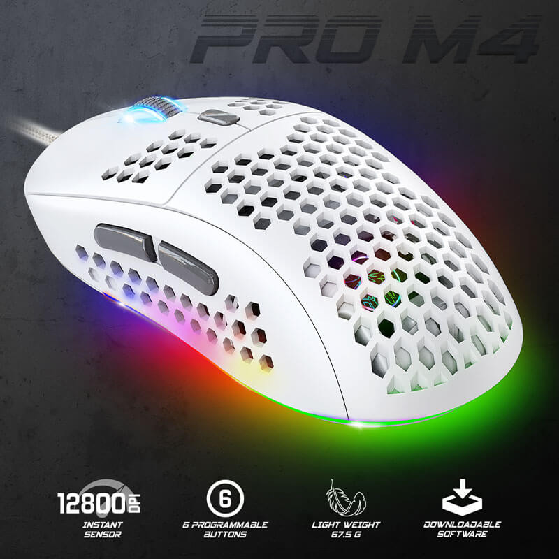 Souris Gamer Spirit of Gamer PRO-M4 ARTIC - 12800 dpi