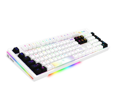 Clavier Mécanique AQIRYS ALUDRA, 100% Anti-ghosting, RGB -White