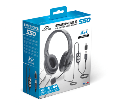 Casque micro Filaire - Advance SMARTPHONICS 550 - 2en1