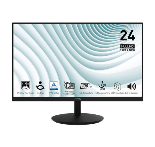 Ecran pc MSI PRO MP242A - IPS 24" FHD, 100Hz, 1 ms