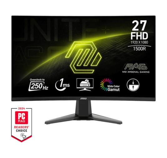 Ecran Gamer incurvé MSI MAG 27C6X, VA 27" FHD - 250Hz - 1ms