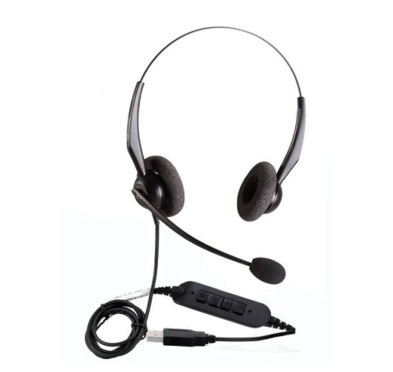 Micro Casque Filaire VT2000 USB - Noir