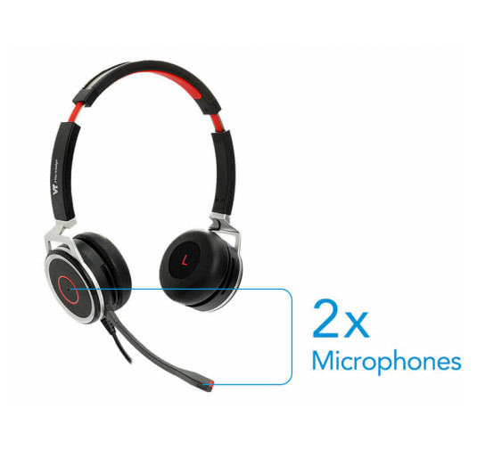 Micro Casque ENC Filaire VTX220 USB-A / USB-C - Noir