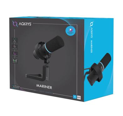 Microphone AQIRYS MARINER, Condensateur à clectret - Black RGB