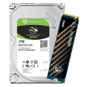 disque dur MSI SPATIUM M450 1To SSD + 1To HDD seagate