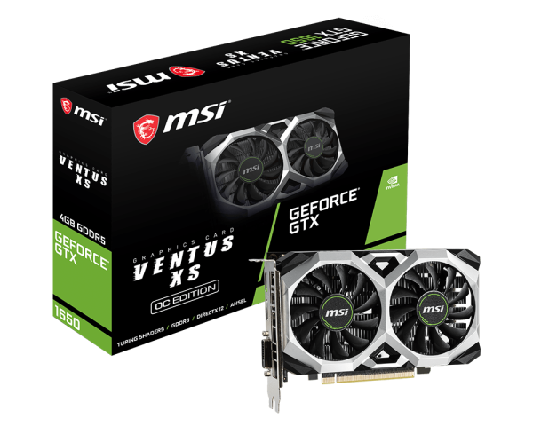 912-V809-3827-GeForce GTX 1650 VENTUS XS 4G OC