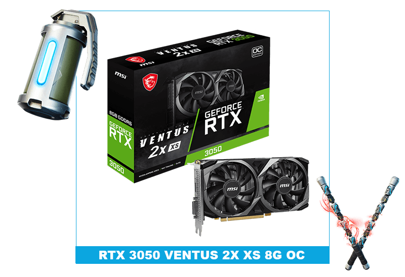 carte graphique RTX 3050 VENTUS 2X XS 8G OC