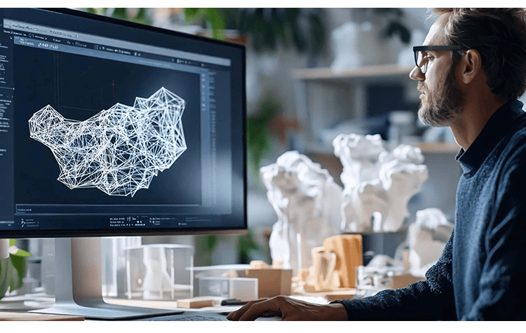 working with 3D model