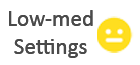 low-med settings