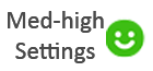 med-high settings