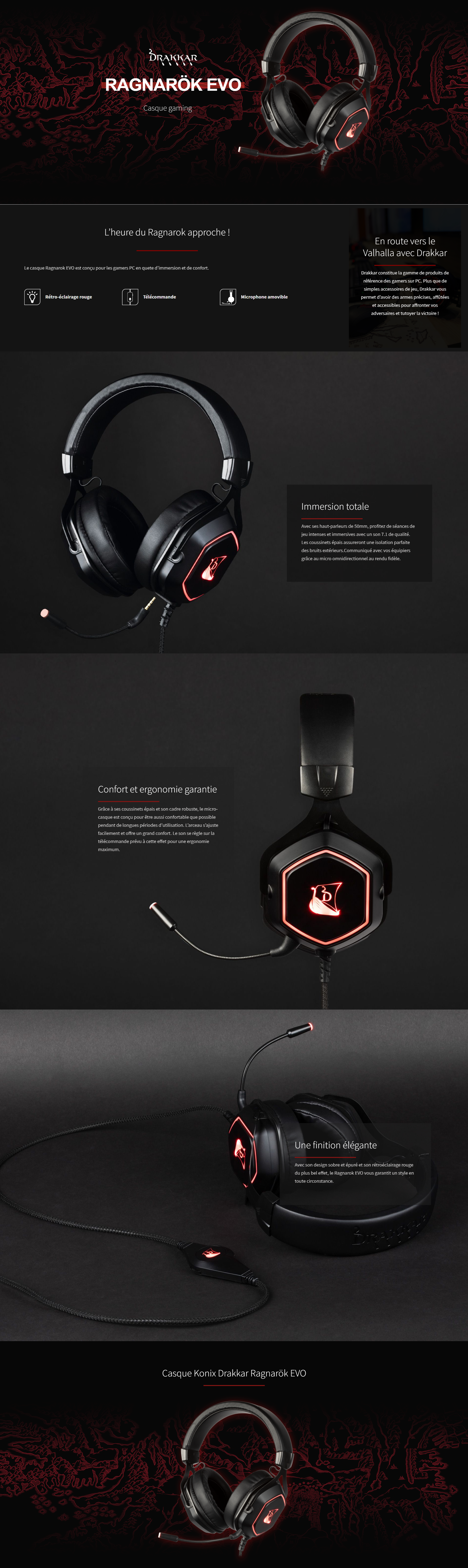 Casque Gaming Konix Drakkar