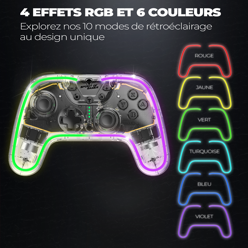 MANETTE bluetooth Tunisie - Spirit of gamer RGB