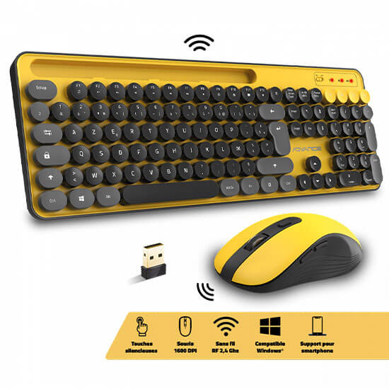 Pack clavier et souris sans fil Advance PEP'S