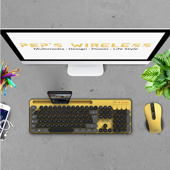 Pack clavier et souris sans fil Advance PEP'S