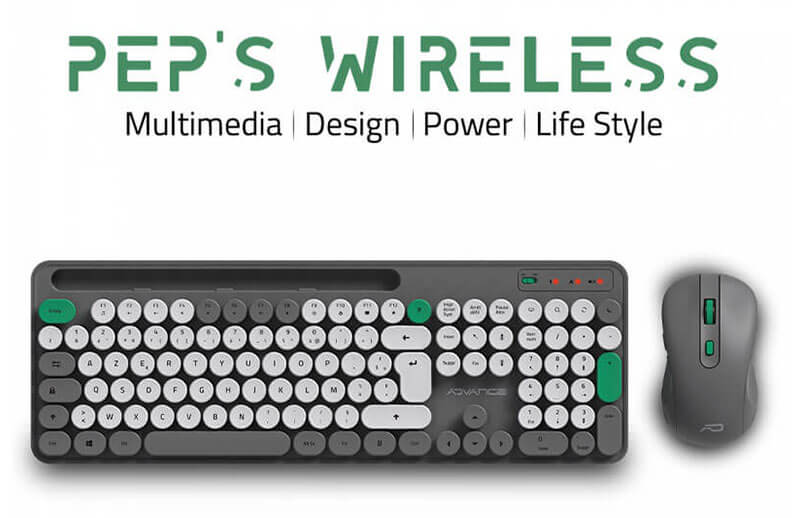 pack clavier-souris PEP’S - Gris