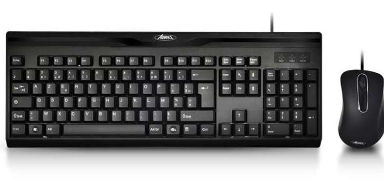 ENSEMBLE CLAVIER & SOURIS ADVANCE FILAIRE CLS-197U NOIR