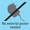 no external power needed