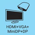 hdmi + VGA + Displayport