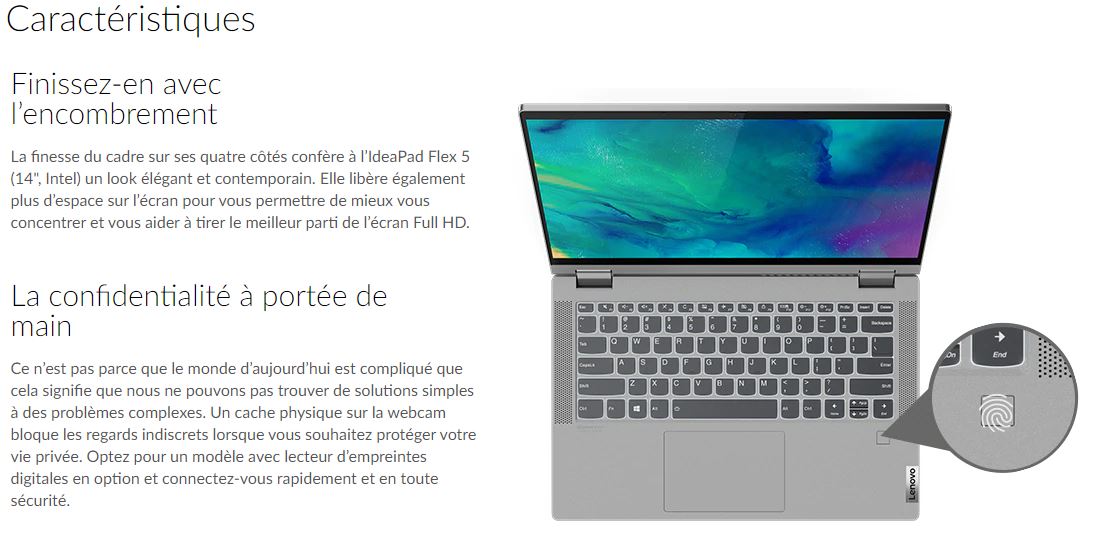 Pc portable Lenovo Flex 5 Tunisie