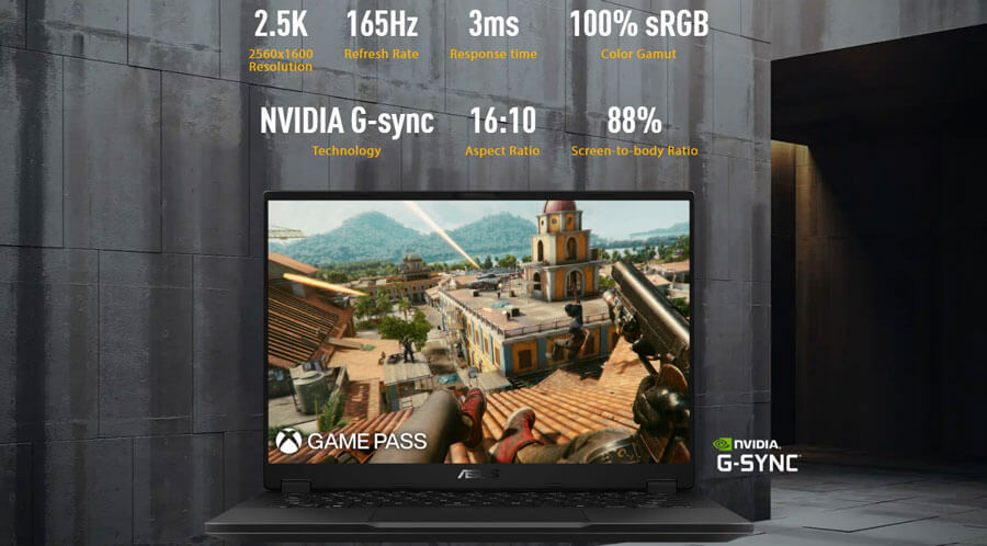 Écran 2,5K 165 Hz